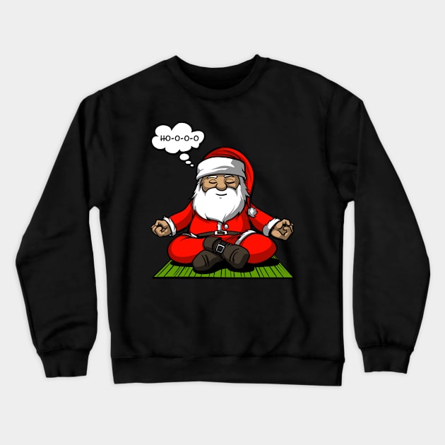 Santa Christmas Meditation Crewneck Sweatshirt by underheaven